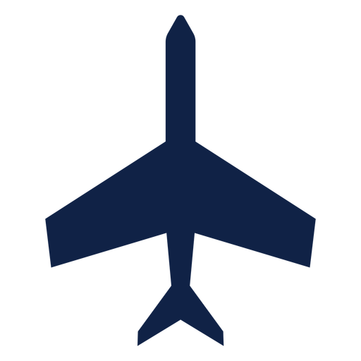 Grundlegende Flugzeug-Draufsicht-Silhouette PNG-Design