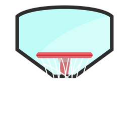 Aro de baloncesto con icono de tablero Diseño PNG
