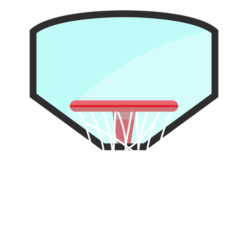 Basketball hoop with backboard icon