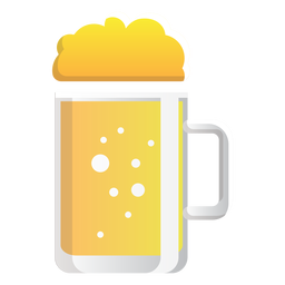 Icono de vidrio de jarra de cerveza