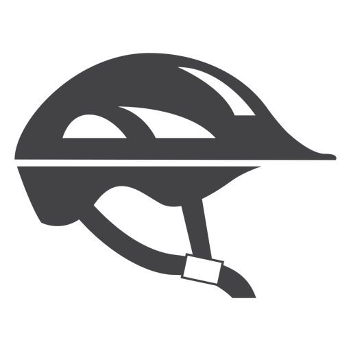 Icono plano de casco de bicicleta Diseño PNG