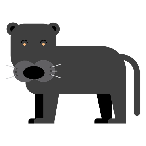 Black cougar illustration PNG Design