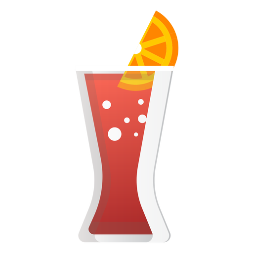 Icono de cóctel de naranja sanguina Diseño PNG