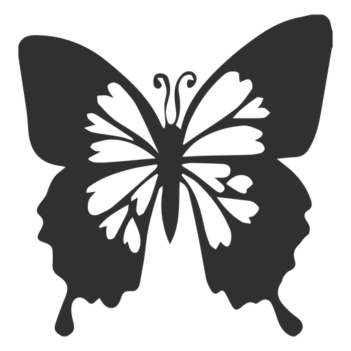 Blue emperor butterfly silhouette PNG Design