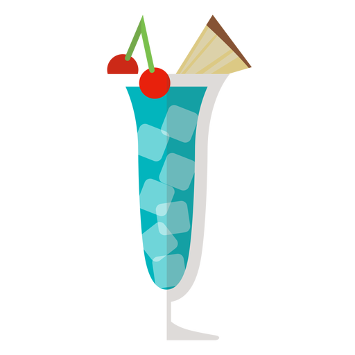 Blaue Hawaii-Cocktailikone PNG-Design