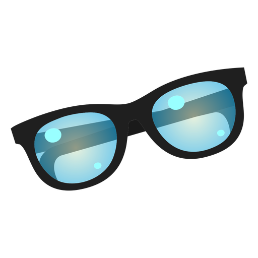 Ícone de óculos de sol com lentes azuis Desenho PNG