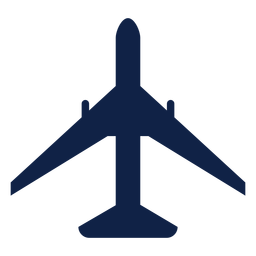 Airplane top view silhouette commercial PNG Design Transparent PNG