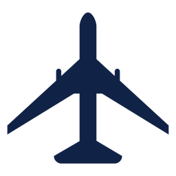 Comercial de silueta de vista superior de avión Diseño PNG