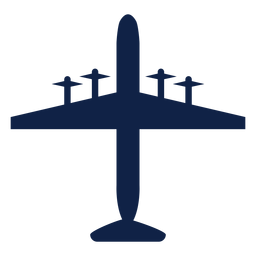 Bomber airplane top view silhouette airplane top view PNG Design