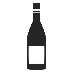 Flasche Wein flaches Symbol PNG-Design