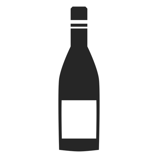 Flasche Wein flaches Symbol PNG-Design