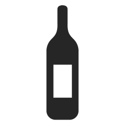 Bottle with label flat icon PNG Design