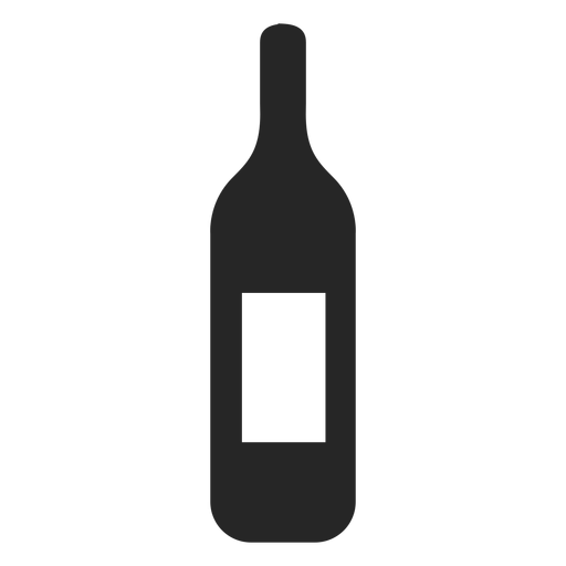 Bottle with label flat icon PNG Design