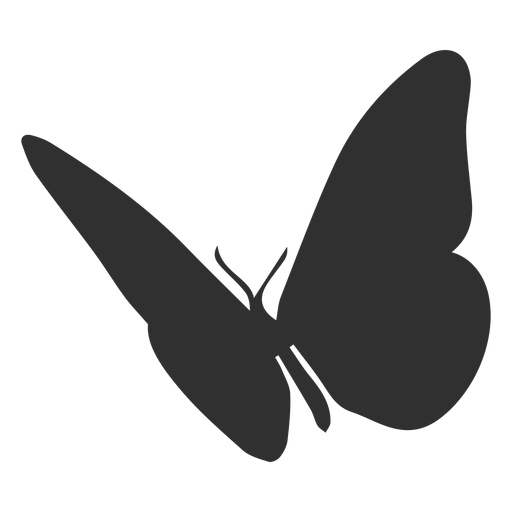 Butterfly flying silhouette