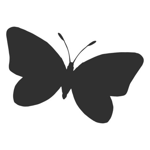 Icono de silueta de vuelo de mariposa