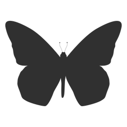 Butterfly top view silhouette PNG Design