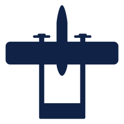 Top view airplane silhouette PNG Design Transparent PNG