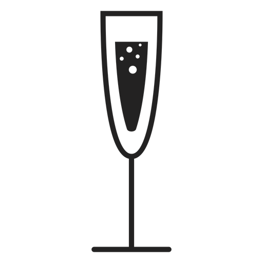Champagnerglas flache Ikone PNG-Design