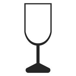 Iconos de restaurante de icono plano de copa de champán Diseño PNG