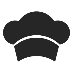 Icono plano frontal de sombrero de chef Diseño PNG