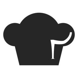 Ícone plano de chapéu de toque de chef Desenho PNG