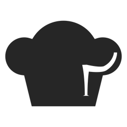 Icono plano de sombrero de toque de chef Diseño PNG