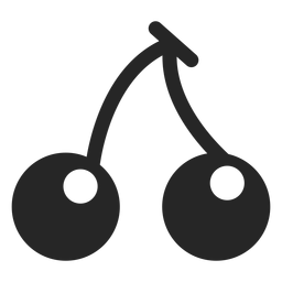Icono plano cerezas Diseño PNG