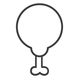 Chicken leg stroke icon chicken PNG Design