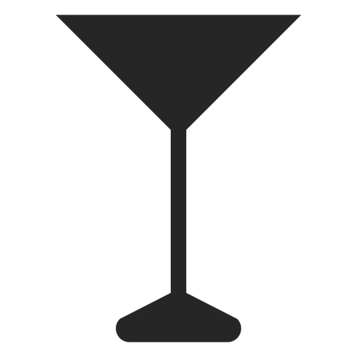 Flaches Symbol aus Cocktailglas PNG-Design