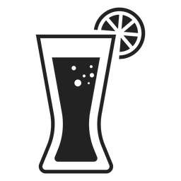 Ícone plano de copo de limão Desenho PNG