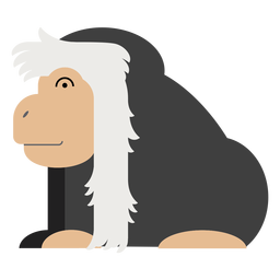 Ilustração do macaco colobus Desenho PNG