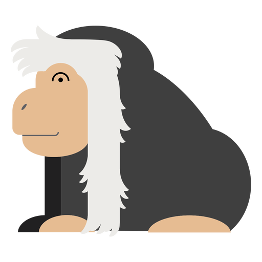 Ilustración de mono colobo Diseño PNG