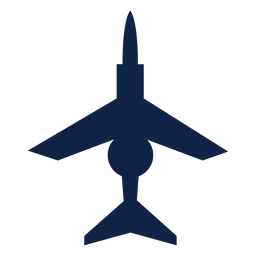 Combat airplane top view silhouette PNG Design