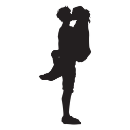 Couple romantic kiss silhouette Couple romantic kiss silhouette