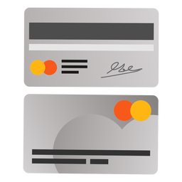 Ícone frente traseira do cartão de crédito Transparent PNG