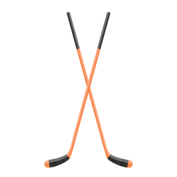 Crossed hockey sticks icon PNG Design