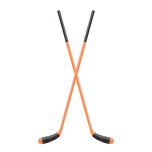 Icono de palos de hockey cruzados Diseño PNG