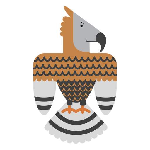 Gekrönte Adlervogelillustration PNG-Design