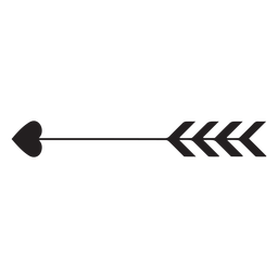 Ícone de seta de coração do Cupido Desenho PNG