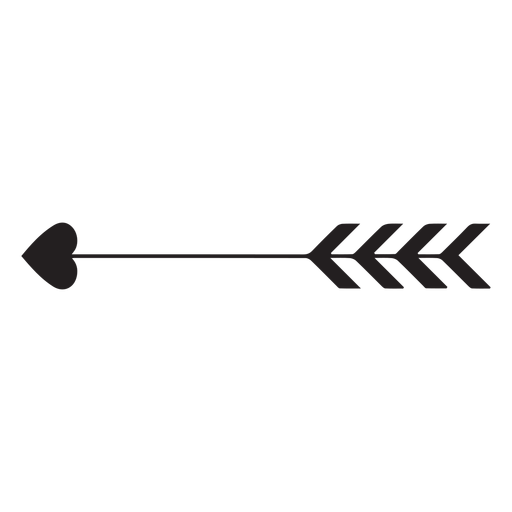 Icono de corazón de flecha de Cupido Diseño PNG