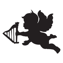 Cupido com uma silhueta de seta Desenho PNG
