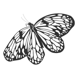 Linda mariposa volando silueta Diseño PNG