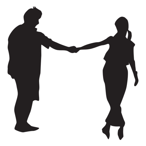 Dancing couple silhouette PNG Design