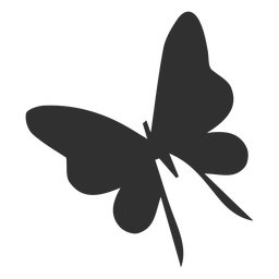 Silhueta de voar de borboleta delicada Desenho PNG