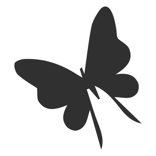 Mariposa delicada silueta voladora