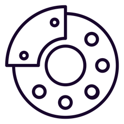 Icono de trazo de freno de disco Diseño PNG