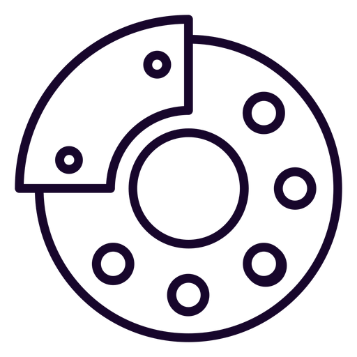 Icono de trazo de freno de disco Diseño PNG