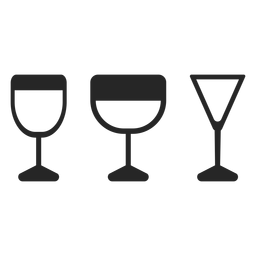 Beber vasos icono plano Diseño PNG