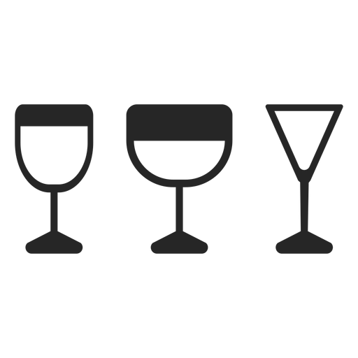 Beber vasos icono plano Diseño PNG