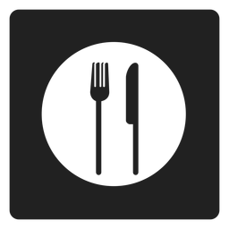 Eating utensils square icon Eating utensils square icon